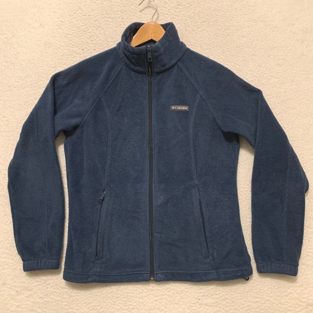 Columbia Benton Springs Full Zip Fleece Jacket Womens M Gorpcore Hiking Navy